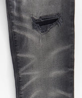 Skinny Rip and Repair Denim Jeans - Black